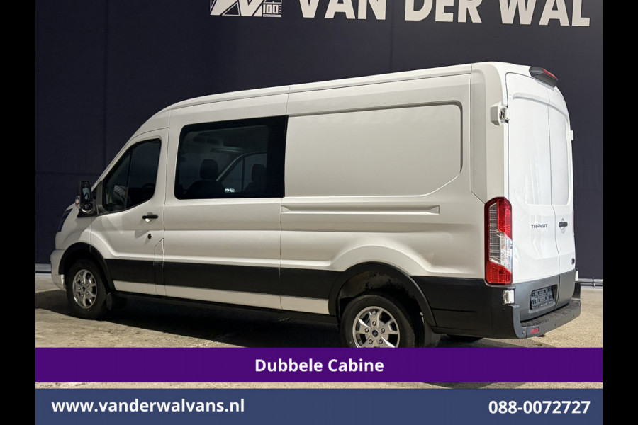 Ford Transit 2.0 TDCI 131pk L3H2 Dubbele Cabine Euro6 Airco | Xenon | 5-Zits | Navigatie | LED | Apple Carplay Cruisecontrol, Android Auto, Parkeersensoren, LM Velgen