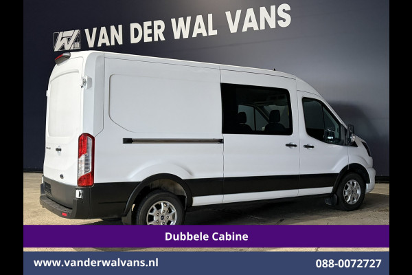 Ford Transit 2.0 TDCI 131pk L3H2 Dubbele Cabine Euro6 Airco | Xenon | 5-Zits | Navigatie | LED | Apple Carplay Cruisecontrol, Android Auto, Parkeersensoren, LM Velgen