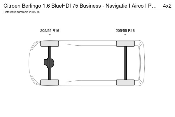 Citroën Berlingo 1.6 BlueHDI 75 Business - Navigatie I Airco I PDC I Afneembare Trekhaak