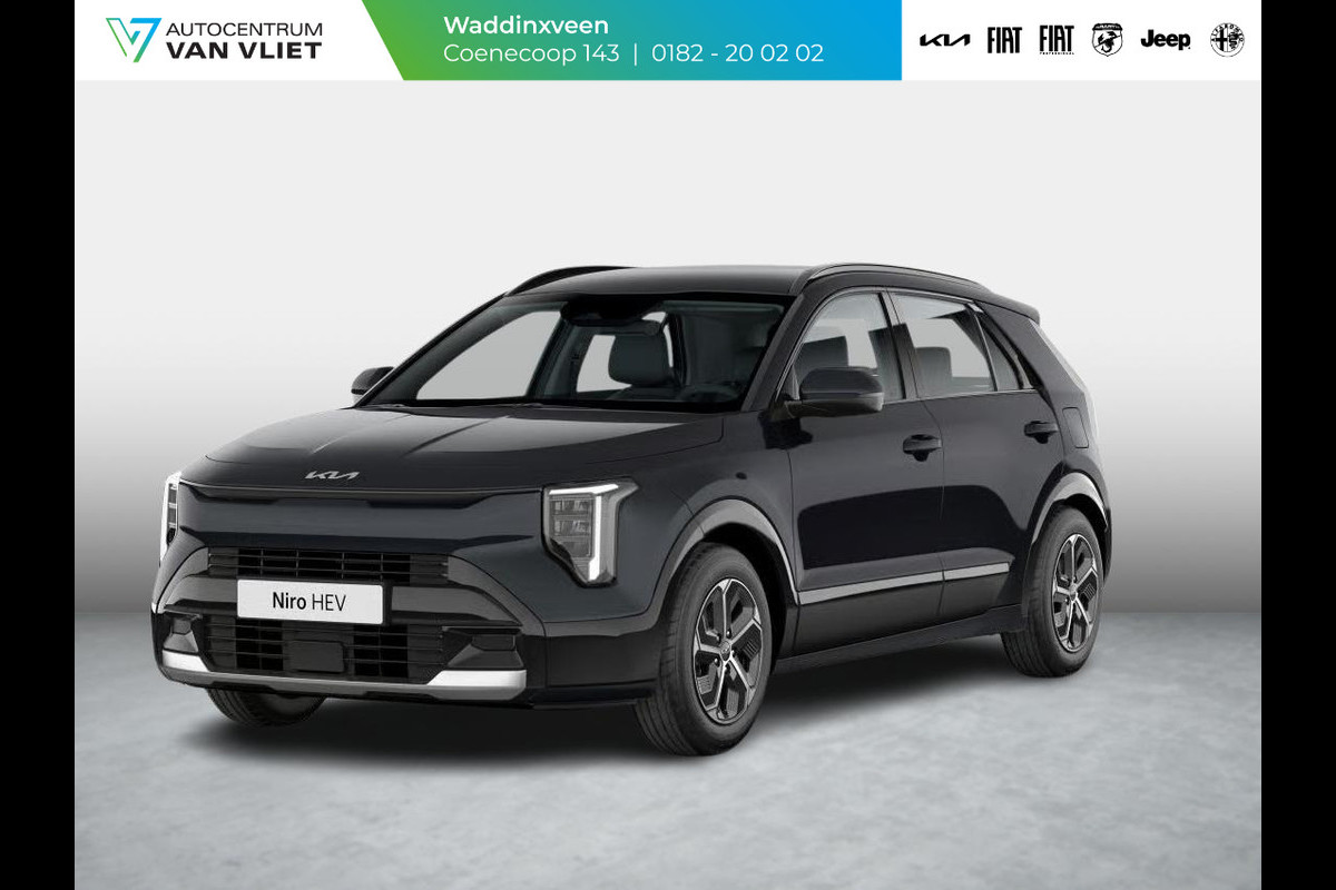 Kia Niro 1.6 GDi Hybrid DynamicLine | Actieprijs* | Snel leverbaar | Nieuw model | Navi. | Clima. | Adapt. Cruise. | Parkeersensoren | Achteruitrijcamera | Bekleding In Stof/Lederlook