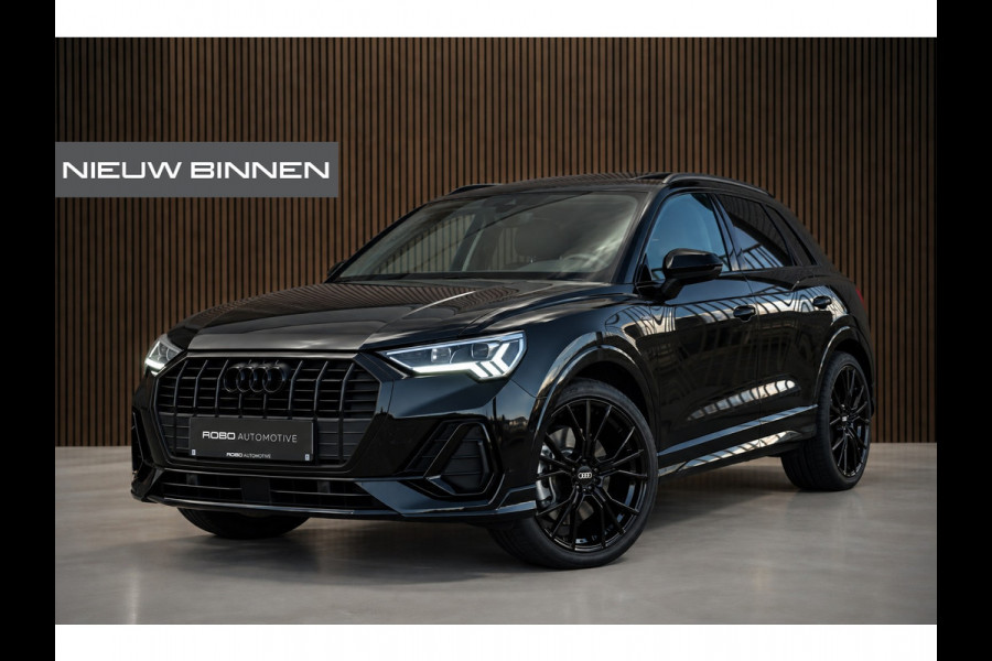 Audi Q3 35 TFSI S Line Pro Line S S-Line | Panoramadak | Stoelverwarming | Camera | Cruise Control | Dodehoekdetectie | Matrix LED | Trekhaak | Navigatie | Parkeersensoren | Climate Control | Black Pack |