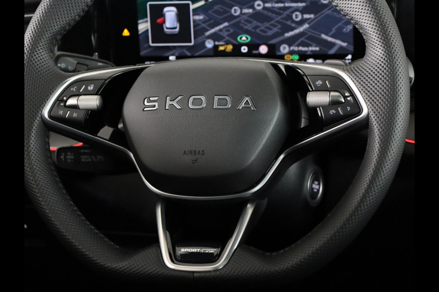 Škoda Kodiaq 1.5 TSI PHEV Sportline Business 204 pk 6 versn. DSG | Dynamic Chassis Control Pakket | Comfort Pakket | Head-up display | Parkeer Pakket | Winter Pakket | Trekhaak | Panoramadak |  20" lichtmetalen velgen Rila aero, antraciet zwart