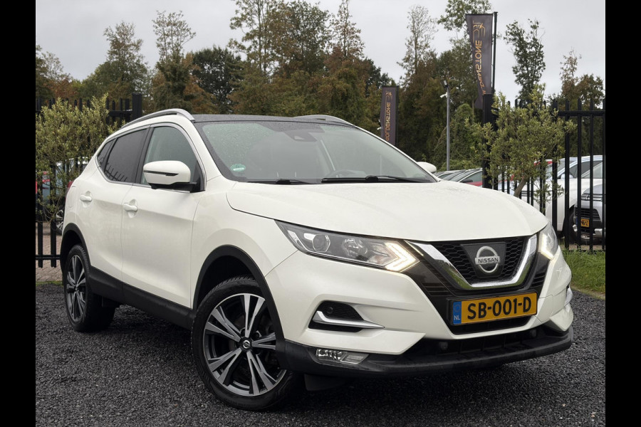Nissan QASHQAI 1.2 N-Connecta ✓Ketting vv in 07-2023✓360° Camera✓2e Eigenaar✓Pano✓Navi✓Keyless✓116pk✓Pdc V+A✓18"Lm velgen✓Clima✓Cruise✓Rijstrooksensor✓6 Bak✓Dodehoeksenor✓N.A.P✓Apk tot 09-2027