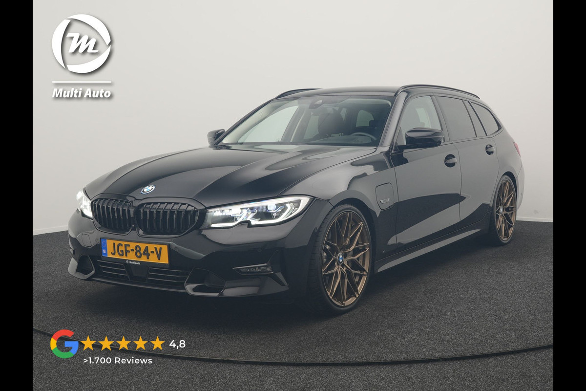 BMW 3 Serie Touring 330e Sportline PHEV 293pk Dealer O.H. | SOH 86,2% | Trekhaak Af Fabriek | Head Up | Adaptive Cruise | Laser LED | 360 Camera | Lederen Sportstoelen Memory & Verwarmd | Stuur Verwarmd | Keyless | BLIS | Sfeerverlichting | Apple Ca