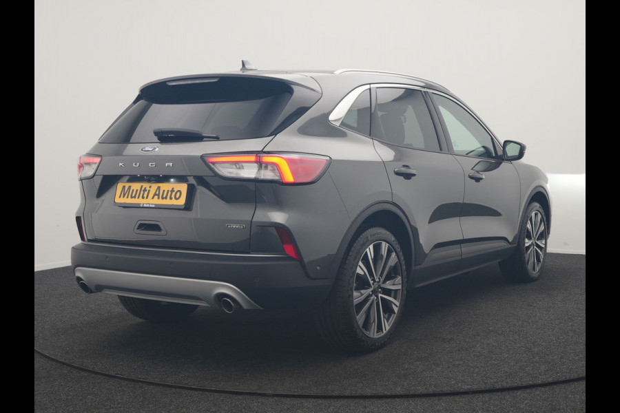 Ford Kuga 2.5 PHEV Titanium X 225pk Dealer O.H. | Trekhaak Af Fabriek | Adaptive Cruise | Head Up | 360 Camera | Sportstoelen & Stuur Verwarmd | BLIS | Keyless | Apple Carplay | Navigatie | DAB | 20"L.M |