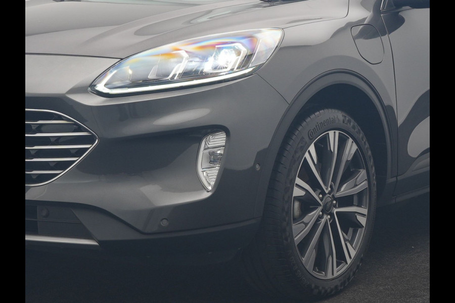 Ford Kuga 2.5 PHEV Titanium X 225pk Dealer O.H. | Trekhaak Af Fabriek | Adaptive Cruise | Head Up | 360 Camera | Sportstoelen & Stuur Verwarmd | BLIS | Keyless | Apple Carplay | Navigatie | DAB | 20"L.M |