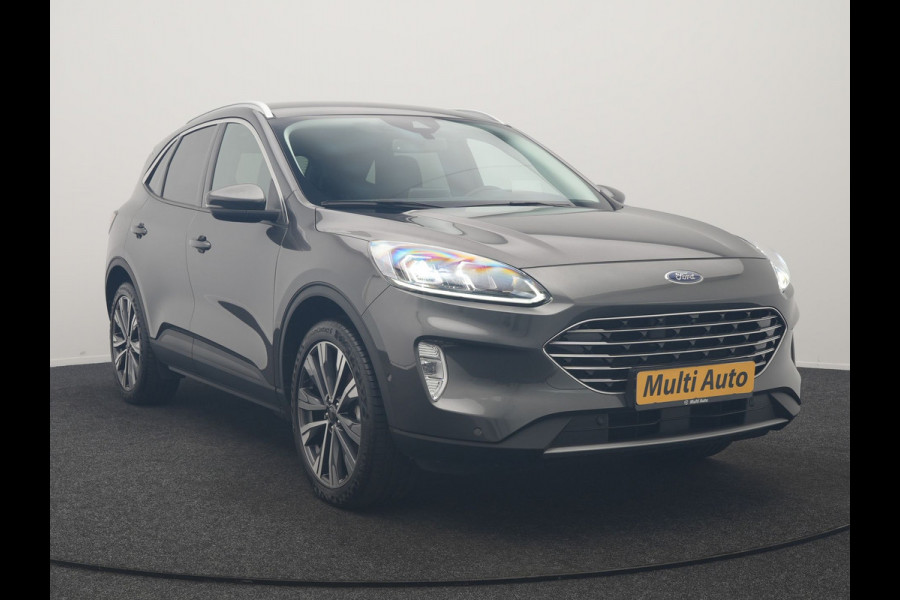 Ford Kuga 2.5 PHEV Titanium X 225pk Dealer O.H. | Trekhaak Af Fabriek | Adaptive Cruise | Head Up | 360 Camera | Sportstoelen & Stuur Verwarmd | BLIS | Keyless | Apple Carplay | Navigatie | DAB | 20"L.M |