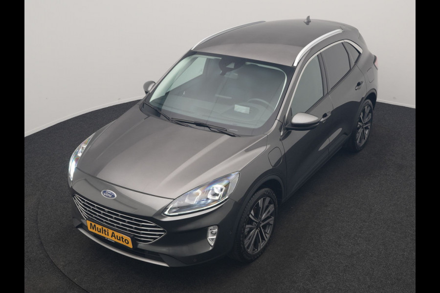 Ford Kuga 2.5 PHEV Titanium X 225pk Dealer O.H. | Trekhaak Af Fabriek | Adaptive Cruise | Head Up | 360 Camera | Sportstoelen & Stuur Verwarmd | BLIS | Keyless | Apple Carplay | Navigatie | DAB | 20"L.M |