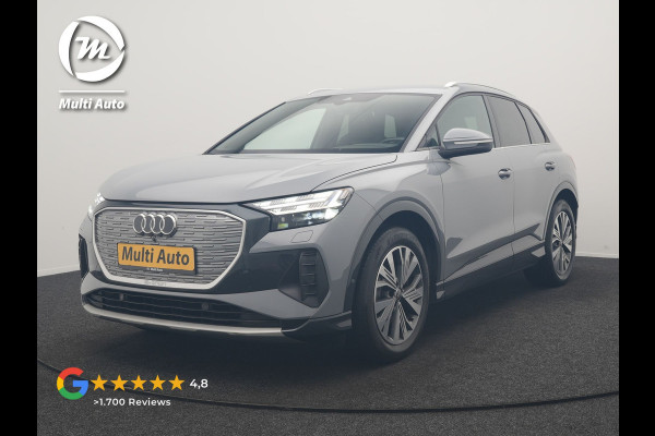 Audi Q4 e-tron 40 S Line 77 kWh 204pk Dealer O.H. | SOH 96,5 % | Trekhaak Af Fabriek | Adaptive Cruise | Head Up | Camera | Matrix LED | Sportstoelen Verwarmd | Sfeerverlichting | BLIS | Keyless | Apple Carplay | Navigatie | DAB | 19"L.M |