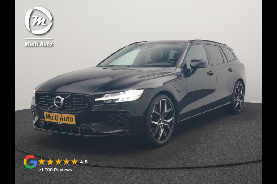 Volvo V60 T6 Recharge AWD R-Design PHEV 340pk Dealer O.H. | SOH 82,8% | Camera | Harman / Kardon | Lederen Sportstoelen Memory & Verwarmd | Stuur Verwarmd | Keyless | BLIS | Cruise Control | Apple Carplay | Navigatie | DAB | 20"L.M | Plug In Hybrid