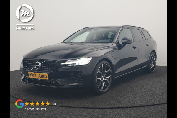 Volvo V60 T6 Recharge AWD R-Design PHEV 340pk Dealer O.H. | SOH 82,8% | Camera | Harman / Kardon | Lederen Sportstoelen Memory & Verwarmd | Stuur Verwarmd | Keyless | BLIS | Cruise Control | Apple Carplay | Navigatie | DAB | 20"L.M | Plug In Hybrid