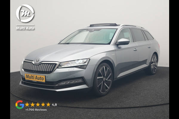 Škoda Superb Combi 1.4 TSI iV Laurin & Klement PHEV 218pk Dealer O.H. | Trekhaak Af Fabriek | Panodak | Adaptive Cruise | 360 Camera | Canton Audio | Lederen Comfortstoelen Memory & Massage & Ventilatie | Sfeerverlichting | Stoelen & Stuur Verwarmd | BLIS | Keyless | Plug In Hybrid |