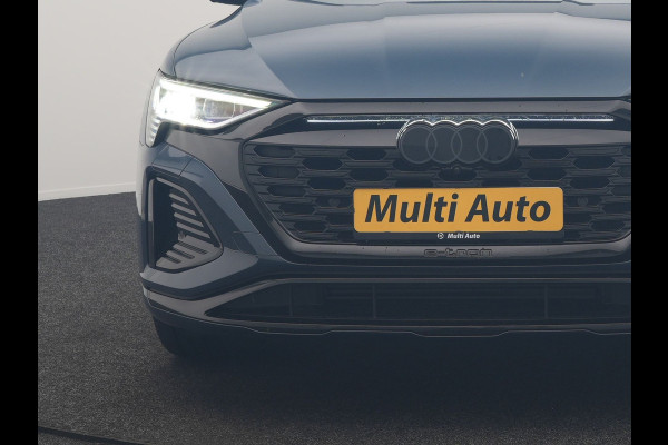 Audi Q8 Sportback e-tron 50 quattro S Line 95 kWh 340pk Dealer O.H. | Panodak | Luchtvering | 360 Camera | Matrix LED | Alcantara Sportstoelen Verwarmd | Keyless | Sfeerverlichting | Apple Carplay | Navigatie | DAB | 21"L.M |