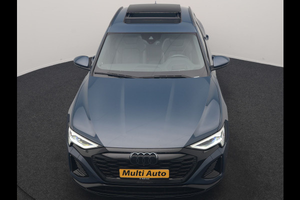 Audi Q8 Sportback e-tron 50 quattro S Line 95 kWh 340pk Dealer O.H. | Panodak | Luchtvering | 360 Camera | Matrix LED | Alcantara Sportstoelen Verwarmd | Keyless | Sfeerverlichting | Apple Carplay | Navigatie | DAB | 21"L.M |