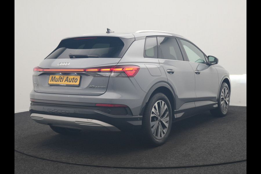 Audi Q4 e-tron 40 S Line 77 kWh 204pk Dealer O.H. | SOH 96,5 % | Trekhaak Af Fabriek | Adaptive Cruise | Head Up | Camera | Matrix LED | Sportstoelen Verwarmd | Sfeerverlichting | BLIS | Keyless | Apple Carplay | Navigatie | DAB | 19"L.M |
