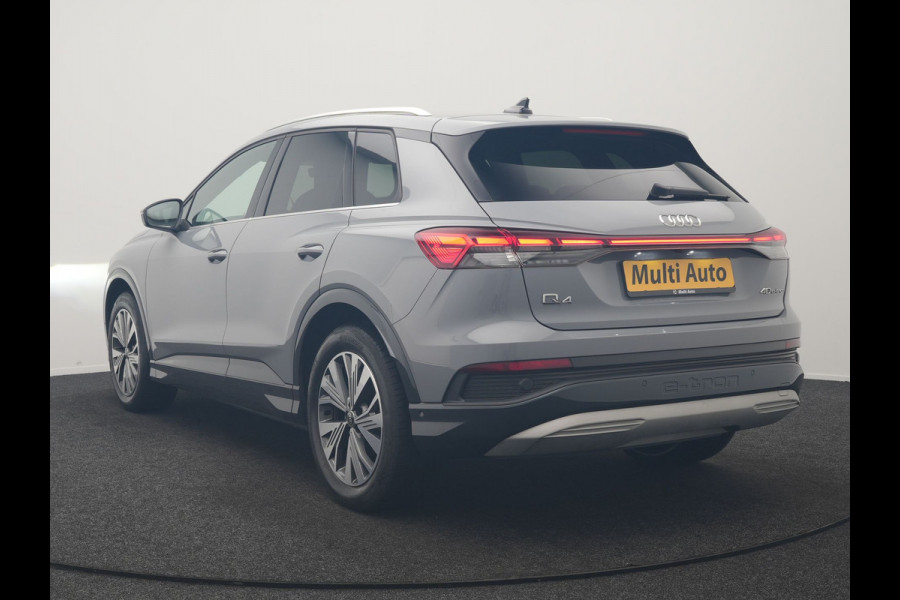 Audi Q4 e-tron 40 S Line 77 kWh 204pk Dealer O.H. | SOH 96,5 % | Trekhaak Af Fabriek | Adaptive Cruise | Head Up | Camera | Matrix LED | Sportstoelen Verwarmd | Sfeerverlichting | BLIS | Keyless | Apple Carplay | Navigatie | DAB | 19"L.M |