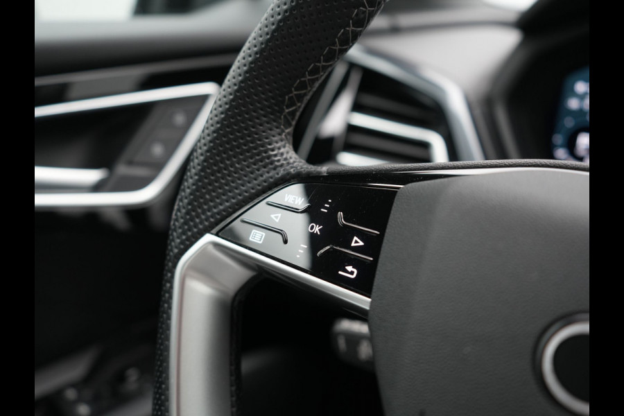 Audi Q4 e-tron 40 S Line 77 kWh 204pk Dealer O.H. | SOH 96,5 % | Trekhaak Af Fabriek | Adaptive Cruise | Head Up | Camera | Matrix LED | Sportstoelen Verwarmd | Sfeerverlichting | BLIS | Keyless | Apple Carplay | Navigatie | DAB | 19"L.M |