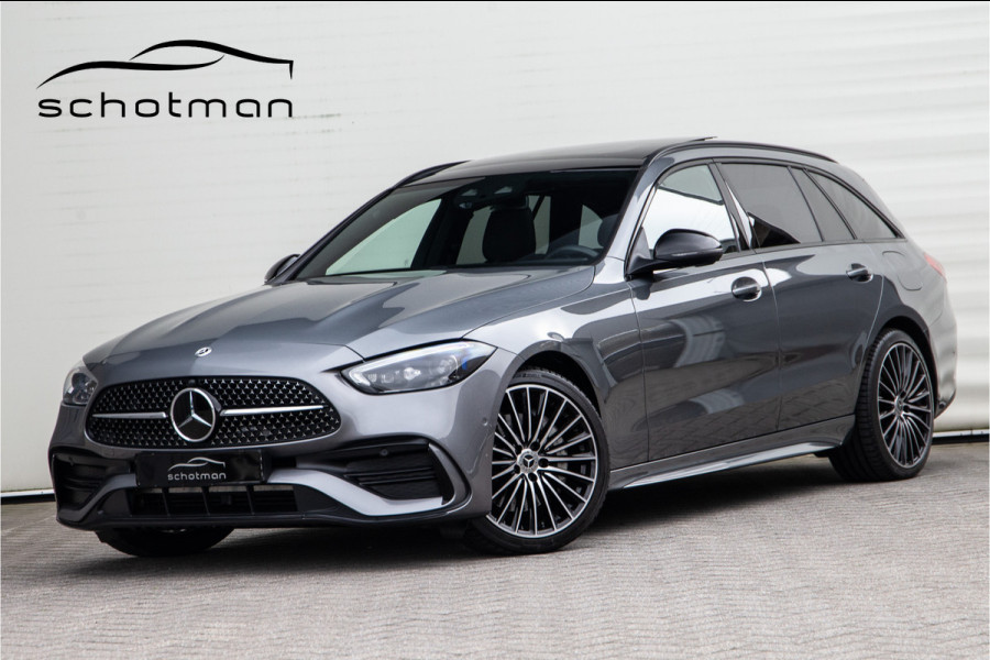 Mercedes-Benz C-Klasse Estate 300 e AMG Premium, Pano, Distronic, Trekhaak, Leder, Nightpakket 2023