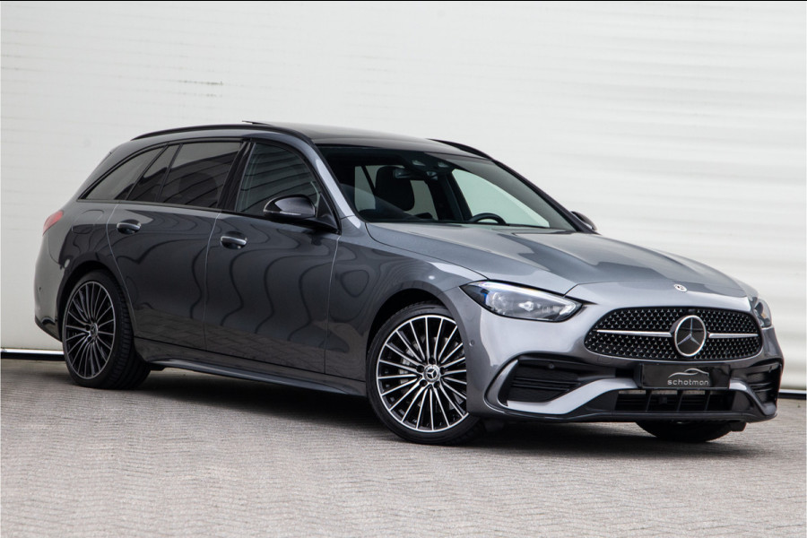 Mercedes-Benz C-Klasse Estate 300 e AMG Premium, Pano, Distronic, Trekhaak, Leder, Nightpakket 2023
