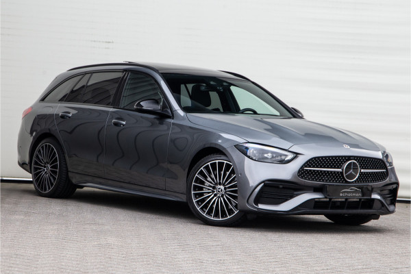 Mercedes-Benz C-Klasse Estate 300 e AMG Premium, Pano, Distronic, Trekhaak, Leder, Nightpakket 2023