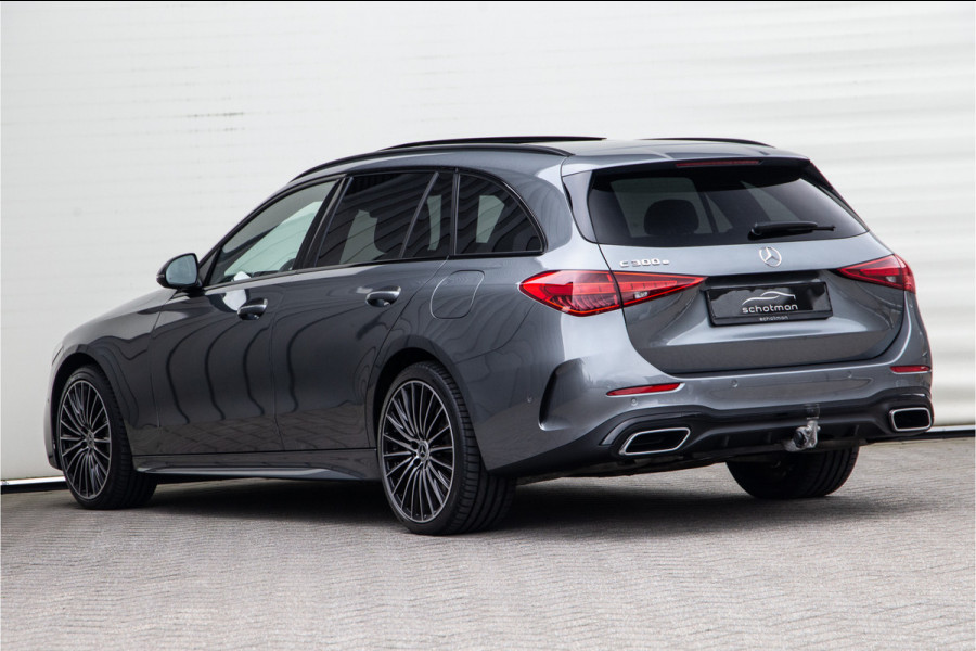 Mercedes-Benz C-Klasse Estate 300 e AMG Premium, Pano, Distronic, Trekhaak, Leder, Nightpakket 2023