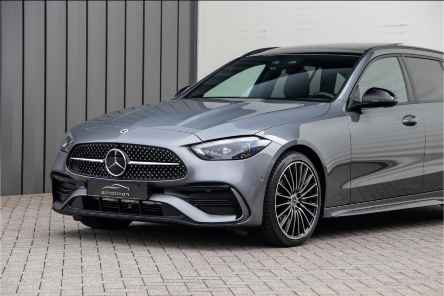 Mercedes-Benz C-Klasse Estate 300 e AMG Premium, Pano, Distronic, Trekhaak, Leder, Nightpakket 2023