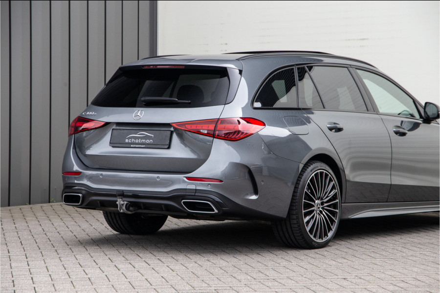 Mercedes-Benz C-Klasse Estate 300 e AMG Premium, Pano, Distronic, Trekhaak, Leder, Nightpakket 2023