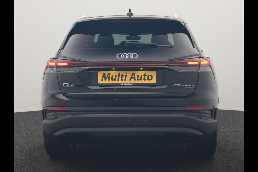 Audi Q4 e-tron 45 Quattro Advanced edition 77 kWh 265pk Dealer O.H. | SOH 97,9% | Trekhaak Af Fabriek | Adaptive Cruise | Camera | Sportstoelen & Stuur Verwarmd | Keyless | Navigatie | DAB | Virtual | Lane Assist |