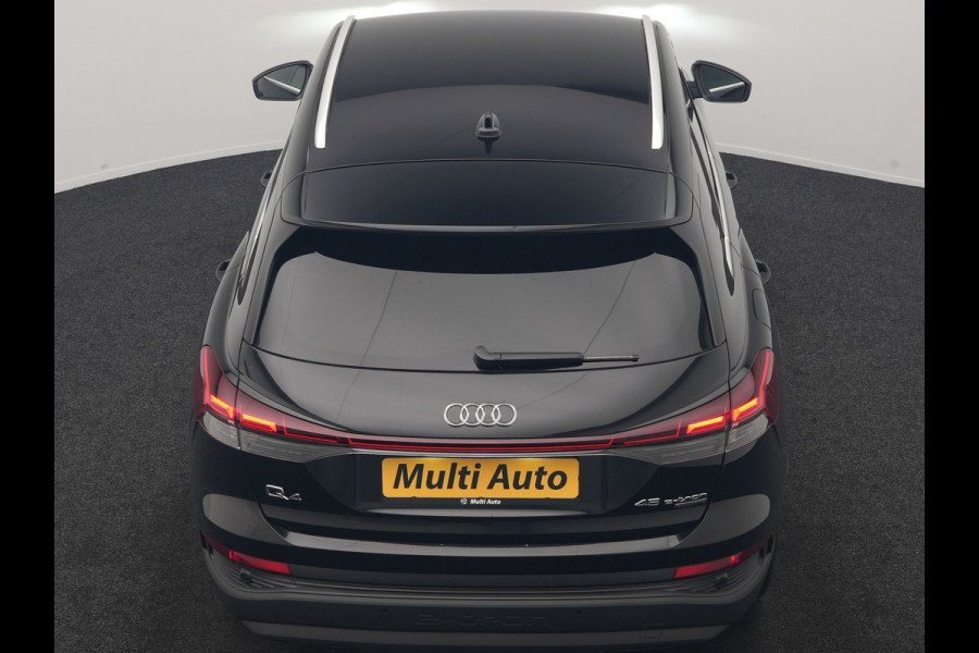 Audi Q4 e-tron 45 Quattro Advanced edition 77 kWh 265pk Dealer O.H. | SOH 97,9% | Trekhaak Af Fabriek | Adaptive Cruise | Camera | Sportstoelen & Stuur Verwarmd | Keyless | Navigatie | DAB | Virtual | Lane Assist |