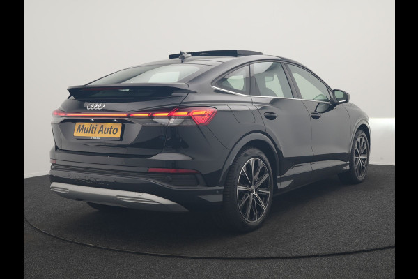Audi Q4 Sportback e-tron 40 S edition 77 kWh 204pk Dealer O.H. | Trekhaak Af Fabriek | Panodak | Adaptive Cruise | Head Up | 360 Camera | Matrix LED | Lederen Sportstoelen & Stuur Verwarmd | Keyless | Apple Carplay | Navigatie | DAB | 20"L.M |
