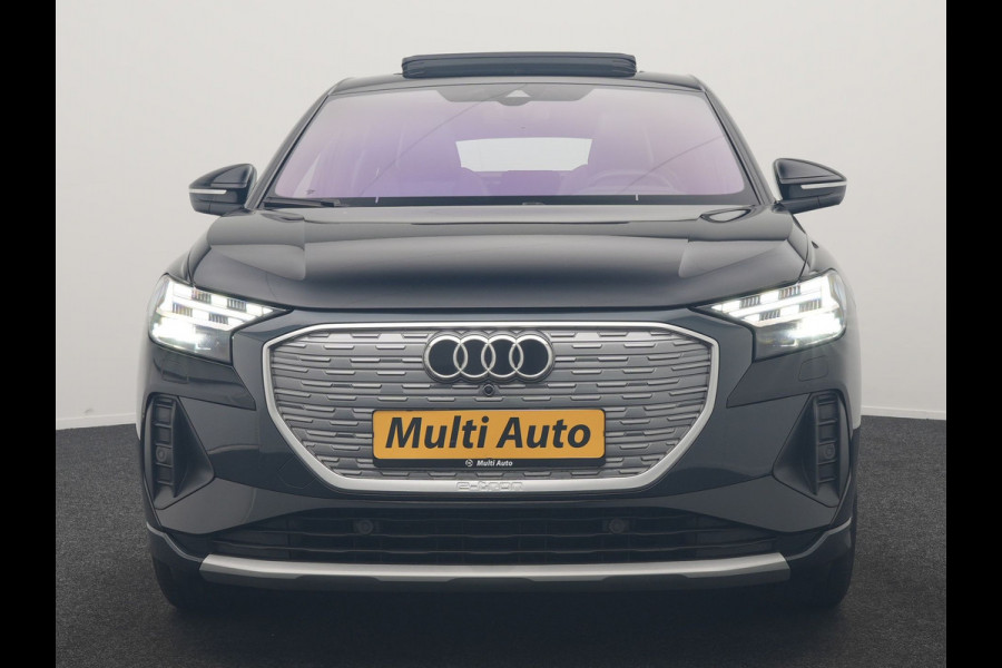 Audi Q4 Sportback e-tron 40 S edition 77 kWh 204pk Dealer O.H. | Trekhaak Af Fabriek | Panodak | Adaptive Cruise | Head Up | 360 Camera | Matrix LED | Lederen Sportstoelen & Stuur Verwarmd | Keyless | Apple Carplay | Navigatie | DAB | 20"L.M |