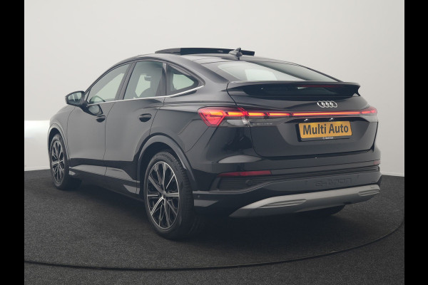 Audi Q4 Sportback e-tron 40 S edition 77 kWh 204pk Dealer O.H. | Trekhaak Af Fabriek | Panodak | Adaptive Cruise | Head Up | 360 Camera | Matrix LED | Lederen Sportstoelen & Stuur Verwarmd | Keyless | Apple Carplay | Navigatie | DAB | 20"L.M |