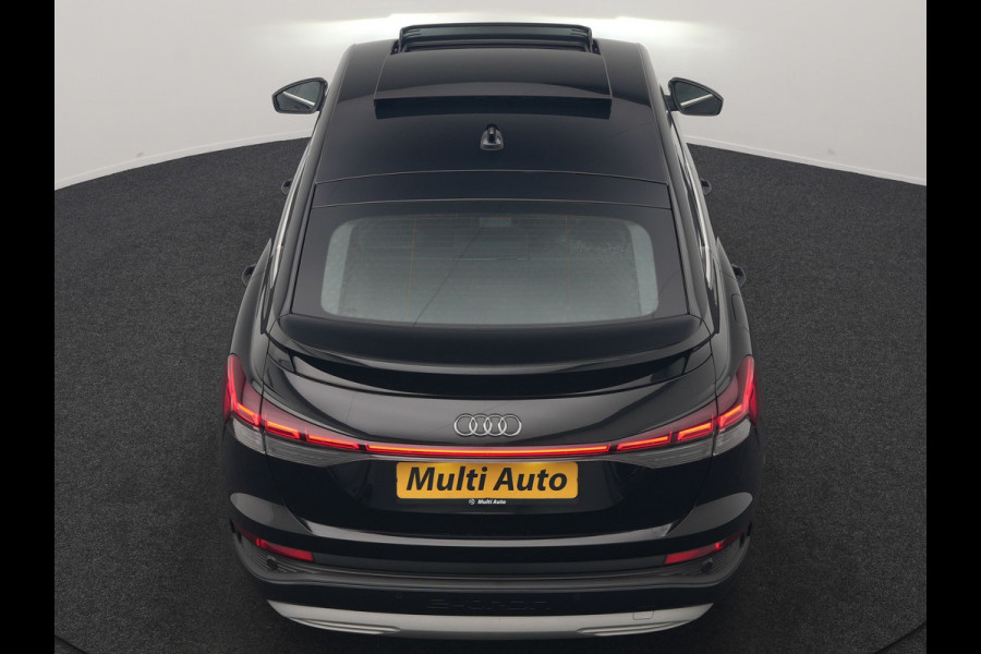 Audi Q4 Sportback e-tron 40 S edition 77 kWh 204pk Dealer O.H. | Trekhaak Af Fabriek | Panodak | Adaptive Cruise | Head Up | 360 Camera | Matrix LED | Lederen Sportstoelen & Stuur Verwarmd | Keyless | Apple Carplay | Navigatie | DAB | 20"L.M |