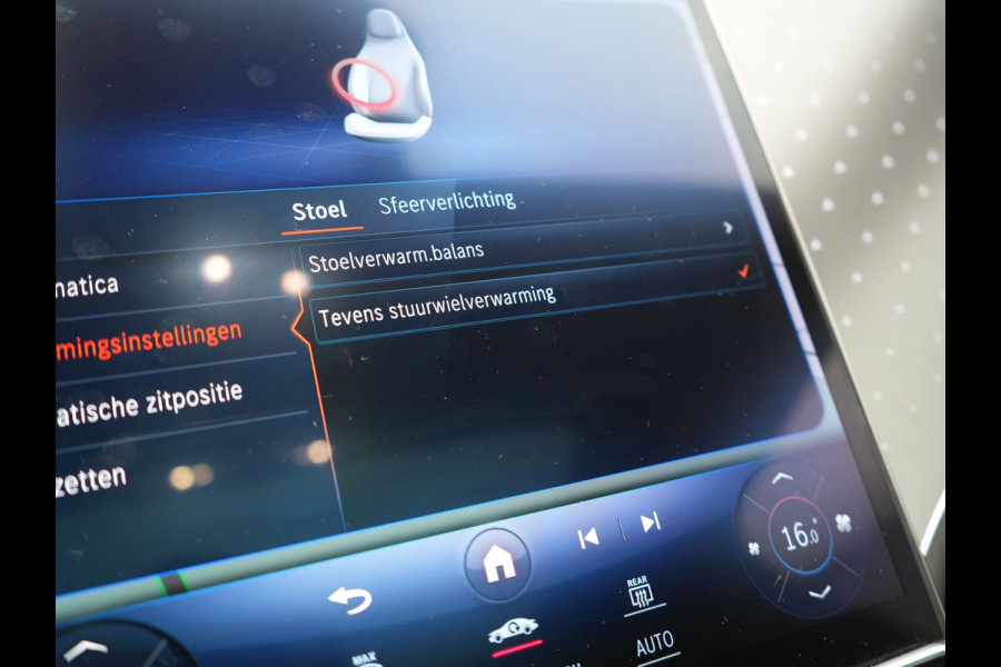 Mercedes-Benz EQE 350+ Luxury Line 91 kWh 292pk Dealer O.H. | SOH 97,5% | Panodak | Adaptive Cruise | Camera | Lederen Sportstoelen Memory & Ventilatie | Stoelen & Stuur Verwarmd | Sfeerverlichting | BLIS | Keyless | Apple Carplay | Navigatie | DAB |