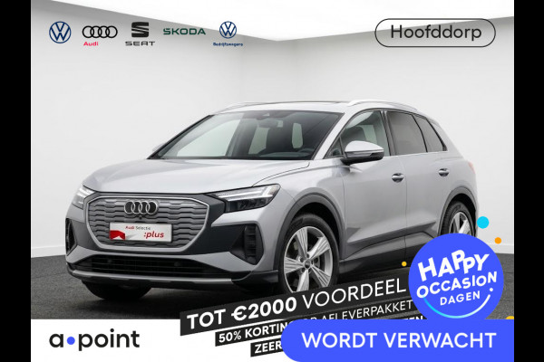 Audi Q4 e-tron 40 Launch edition Advanced Plus 77 kWh 204pk | Komt eind oktober binnen | Panoramadak | Lederen bekleding | Head up Display | Warmte pomp | Verwarmbare voorstoelen en stuurwiel |