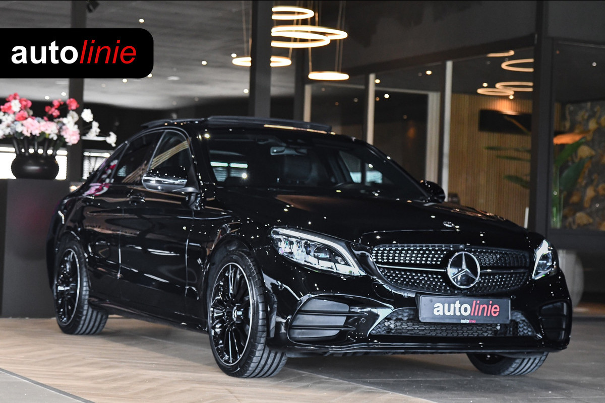 Mercedes-Benz C-Klasse 300 e AMG Night Edition, Pano, Luchtvering, Burmester, 360, Virtual, Multibeam, Keyless. CarPlay!