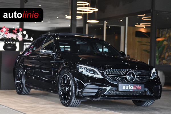 Mercedes-Benz C-Klasse 300 e AMG Night Edition, Pano, Luchtvering, Burmester, 360, Virtual, Multibeam, Keyless. CarPlay!