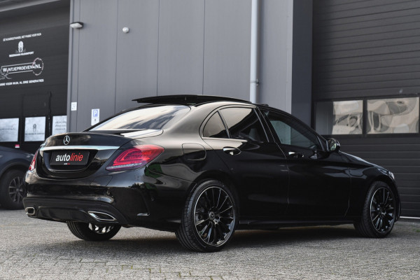 Mercedes-Benz C-Klasse 300 e AMG Night Edition, Pano, Luchtvering, Burmester, 360, Virtual, Multibeam, Keyless. CarPlay!