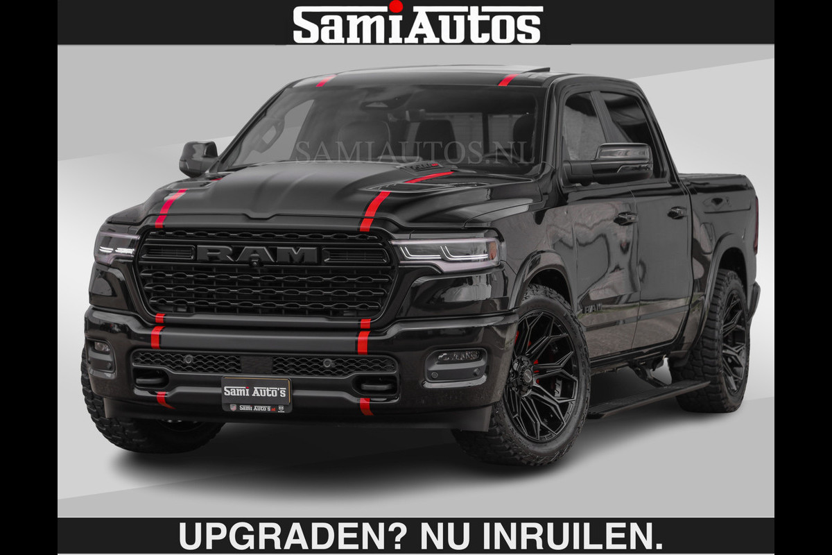 Dodge Ram Limited 540 PK | HUD | €84950,- excl | LUCHTVERING | MASSAGE | PASSAGIERSSCHERM | De Meest Luxe en Volle Pick-Up in zijn Klasse  Comfortabele Dubbele Cabine met Royale 5 Zitplaatsen | Voorraadnummer: 2370 - 5411 | De specialist in Amerikaanse pick‑ups in Nederland en Europa.