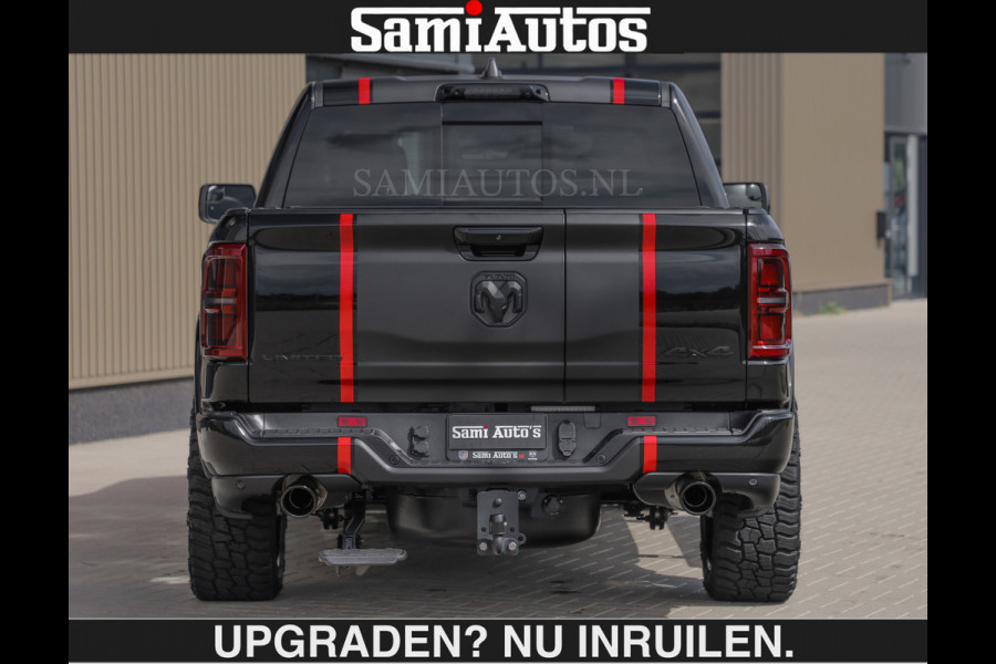 Dodge Ram LIMITED H.O 540PK | Massage + Full Option €84950,- excl | De Meest Luxe en Volle Pick-Up in zijn Klasse | Comfortabele Dubbele Cabine met Royale 5 Zitplaatsen | BPM vrij | Nu Leverbaar uit Voorraad | Voorraad Nr 2326 - 5169 | De specialist in Amerikaanse pick‑ups in Nederland en Europa.