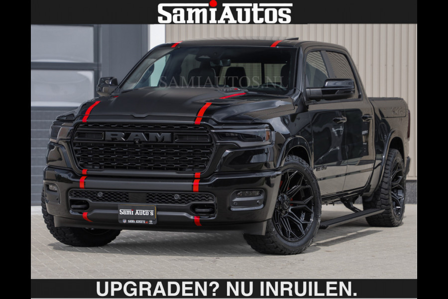 Dodge Ram LIMITED H.O 540PK | Massage + Full Option €84950,- excl | De Meest Luxe en Volle Pick-Up in zijn Klasse | Comfortabele Dubbele Cabine met Royale 5 Zitplaatsen | BPM vrij | Nu Leverbaar uit Voorraad | Voorraad Nr 2326 - 5169 | De specialist in Amerikaanse pick‑ups in Nederland en Europa.