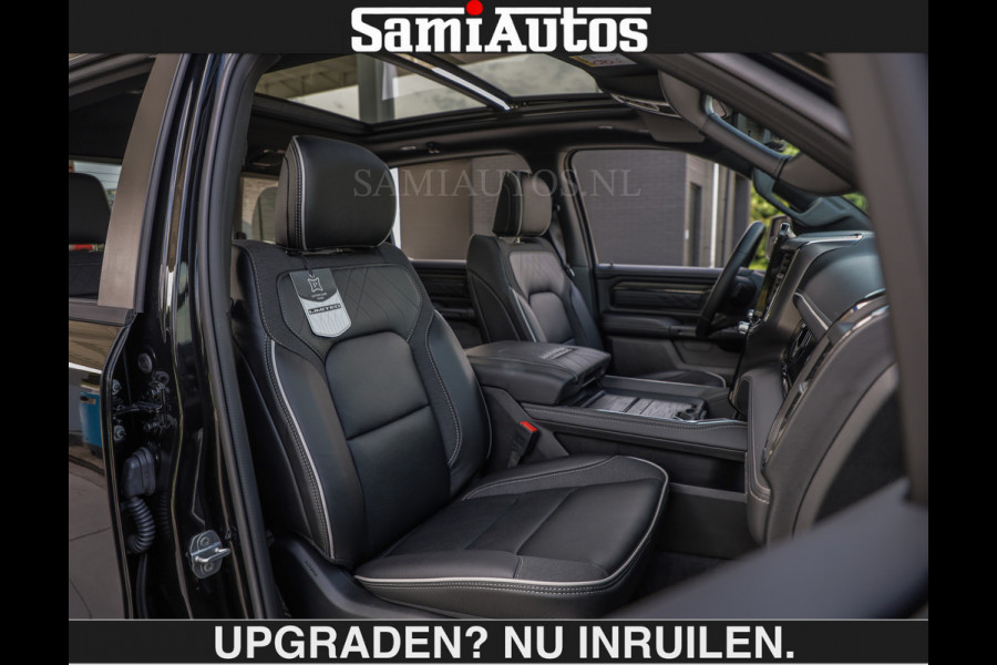 Dodge Ram LIMITED H.O 540PK | Massage + Full Option €84950,- excl | De Meest Luxe en Volle Pick-Up in zijn Klasse | Comfortabele Dubbele Cabine met Royale 5 Zitplaatsen | BPM vrij | Nu Leverbaar uit Voorraad | Voorraad Nr 2326 - 5169 | De specialist in Amerikaanse pick‑ups in Nederland en Europa.