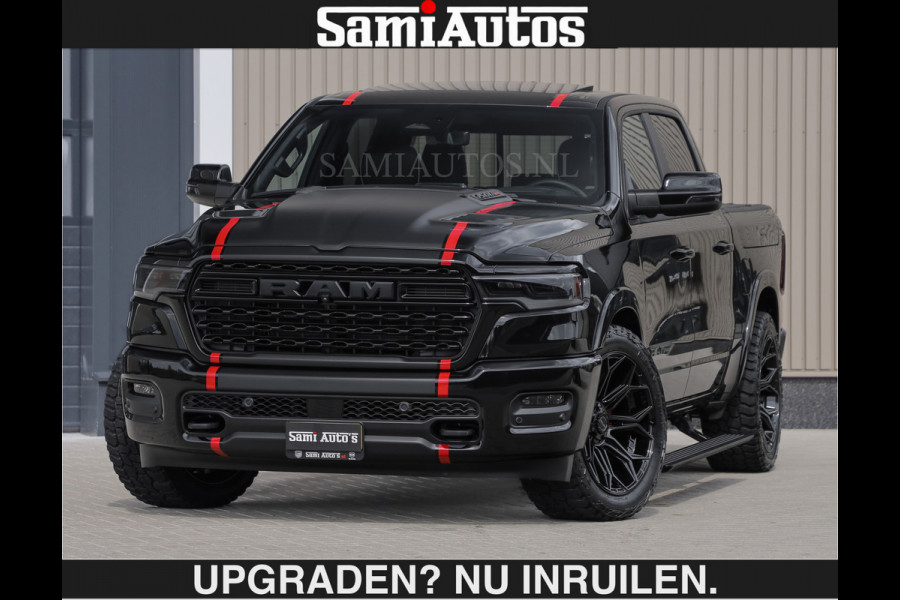 Dodge Ram LIMITED H.O 540PK | Massage + Full Option €84950,- excl | De Meest Luxe en Volle Pick-Up in zijn Klasse | Comfortabele Dubbele Cabine met Royale 5 Zitplaatsen | BPM vrij | Nu Leverbaar uit Voorraad | Voorraad Nr 2326 - 5169 | De specialist in Amerikaanse pick‑ups in Nederland en Europa.