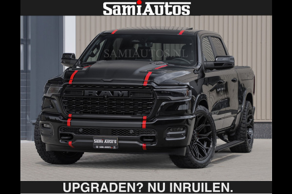 Dodge Ram LIMITED H.O 540PK | Massage + Full Option €84950,- excl | De Meest Luxe en Volle Pick-Up in zijn Klasse | Comfortabele Dubbele Cabine met Royale 5 Zitplaatsen | BPM vrij | Nu Leverbaar uit Voorraad | Voorraad Nr 2326 - 5169 | De specialist in Amerikaanse pick‑ups in Nederland en Europa.