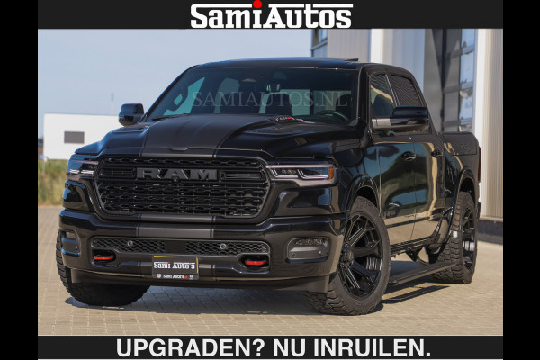 Dodge Ram De Meest Luxe en Volle Pick-Up in zijn Klasse €84950,- excl | Limited H.O 540HP 706Nm | Massage + Full Option | Comfortabele Dubbele Cabine met Royale 5 Zitplaatsen | BPM vrij | Nu Leverbaar uit Voorraad | Voorraad Nr 2304 - 8540 | De specialist in Amerikaanse pick‑ups in Nederland en Europa.