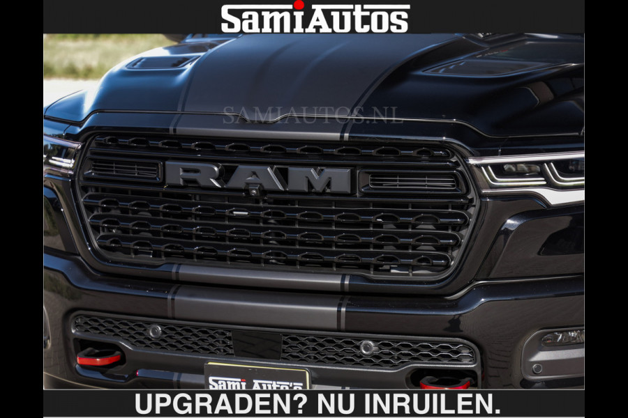 Dodge Ram De Meest Luxe en Volle Pick-Up in zijn Klasse €84950,- excl | Limited H.O 540HP 706Nm | Massage + Full Option | Comfortabele Dubbele Cabine met Royale 5 Zitplaatsen | BPM vrij | Nu Leverbaar uit Voorraad | Voorraad Nr 2304 - 8540 | De specialist in Amerikaanse pick‑ups in Nederland en Europa.