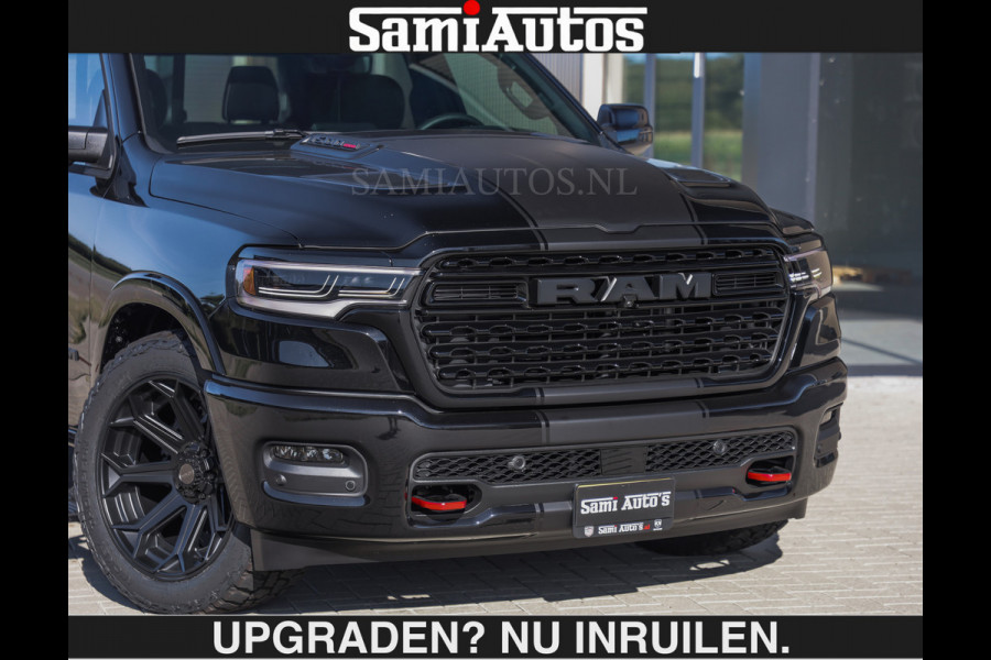 Dodge Ram De Meest Luxe en Volle Pick-Up in zijn Klasse €84950,- excl | Limited H.O 540HP 706Nm | Massage + Full Option | Comfortabele Dubbele Cabine met Royale 5 Zitplaatsen | BPM vrij | Nu Leverbaar uit Voorraad | Voorraad Nr 2304 - 8540 | De specialist in Amerikaanse pick‑ups in Nederland en Europa.