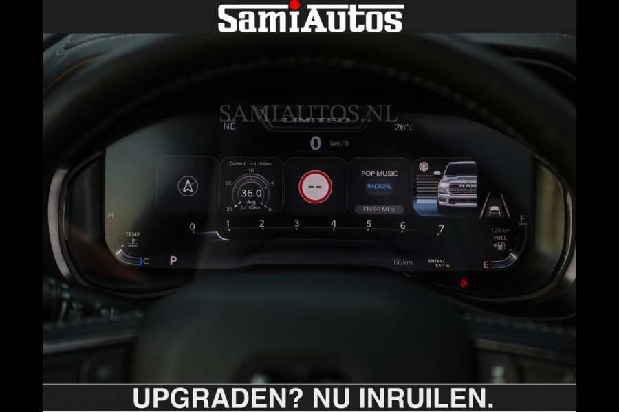 Dodge Ram De Meest Luxe en Volle Pick-Up in zijn Klasse €84950,- excl | Limited H.O 540HP 706Nm | Massage + Full Option | Comfortabele Dubbele Cabine met Royale 5 Zitplaatsen | BPM vrij | Nu Leverbaar uit Voorraad | Voorraad Nr 2304 - 8540 | De specialist in Amerikaanse pick‑ups in Nederland en Europa.
