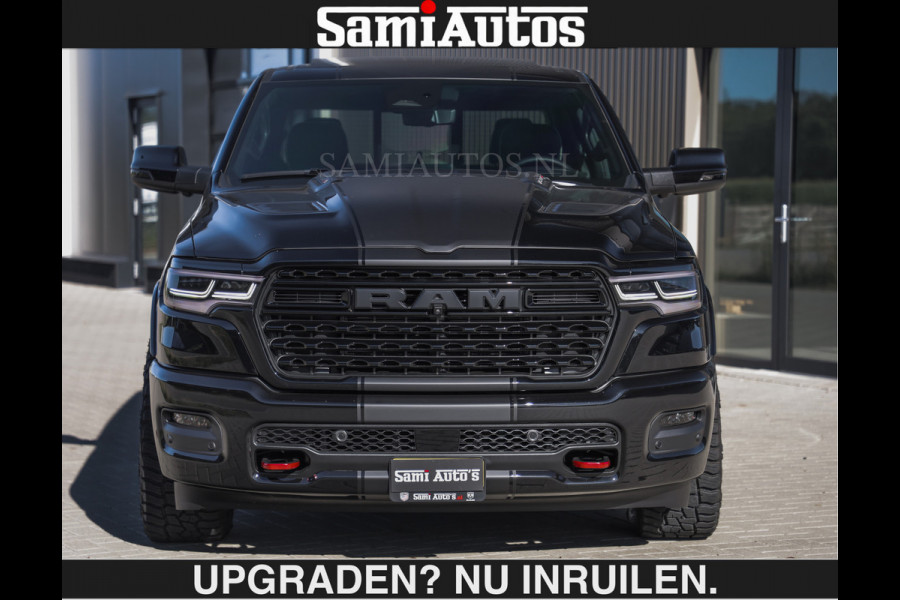 Dodge Ram De Meest Luxe en Volle Pick-Up in zijn Klasse €84950,- excl | Limited H.O 540HP 706Nm | Massage + Full Option | Comfortabele Dubbele Cabine met Royale 5 Zitplaatsen | BPM vrij | Nu Leverbaar uit Voorraad | Voorraad Nr 2304 - 8540 | De specialist in Amerikaanse pick‑ups in Nederland en Europa.
