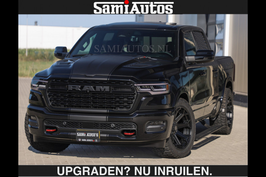 Dodge Ram De Meest Luxe en Volle Pick-Up in zijn Klasse €84950,- excl | Limited H.O 540HP 706Nm | Massage + Full Option | Comfortabele Dubbele Cabine met Royale 5 Zitplaatsen | BPM vrij | Nu Leverbaar uit Voorraad | Voorraad Nr 2304 - 8540 | De specialist in Amerikaanse pick‑ups in Nederland en Europa.
